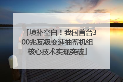 填补空白！我国首台300兆瓦级变速抽蓄机组核心技术实现突破