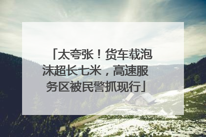 太夸张！货车载泡沫超长七米，高速服务区被民警抓现行
