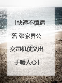 快递不慎遗落 张家界公交司机仗义出手暖人心