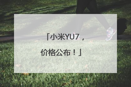 小米YU7，价格公布！
