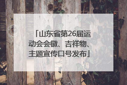 山东省第26届运动会会徽、吉祥物、主题宣传口号发布