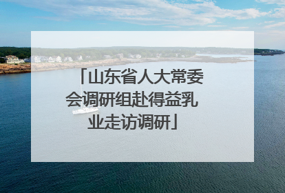 山东省人大常委会调研组赴得益乳业走访调研