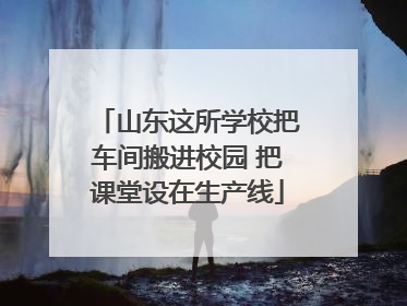 山东这所学校把车间搬进校园 把课堂设在生产线