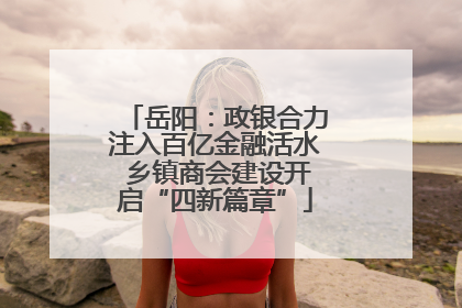 岳阳：政银合力注入百亿金融活水 乡镇商会建设开启“四新篇章”