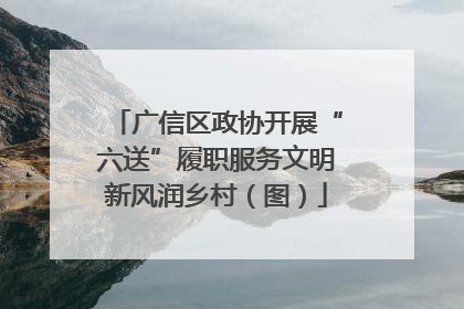 广信区政协开展“六送”履职服务文明新风润乡村（图）