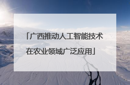 广西推动人工智能技术在农业领域广泛应用