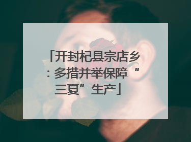 开封杞县宗店乡：多措并举保障“三夏”生产
