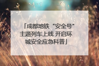 成都地铁“安全号”主题列车上线 开启环城安全应急科普