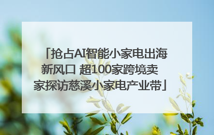 抢占AI智能小家电出海新风口 超100家跨境卖家探访慈溪小家电产业带