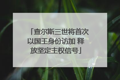 查尔斯三世将首次以国王身份访加 释放坚定主权信号