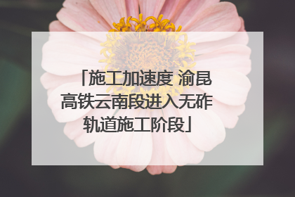 施工加速度 渝昆高铁云南段进入无砟轨道施工阶段