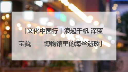 文化中国行丨浪起千帆 深蓝宝藏——博物馆里的海丝遗珍