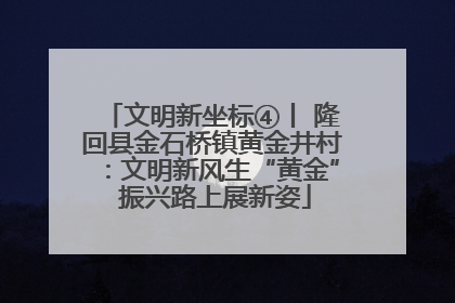 文明新坐标④丨 隆回县金石桥镇黄金井村：文明新风生“黄金” 振兴路上展新姿