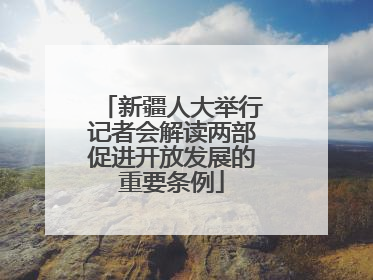 新疆人大举行记者会解读两部促进开放发展的重要条例