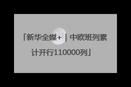 新华全媒+｜中欧班列累计开行110000列