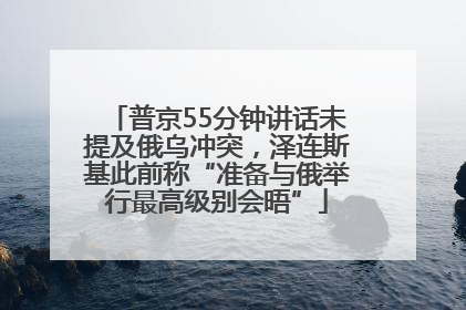 普京55分钟讲话未提及俄乌冲突，泽连斯基此前称“准备与俄举行最高级别会晤”