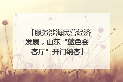 服务涉海民营经济发展，山东“蓝色会客厅”开门纳客