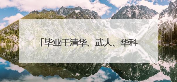毕业于清华、武大、华科等院校，既有新生代又有中生代，光谷这支“理工男团”为何“出道”？