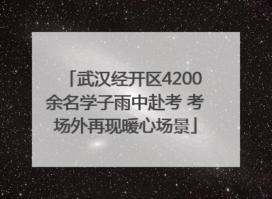 武汉经开区4200余名学子雨中赴考 考场外再现暖心场景