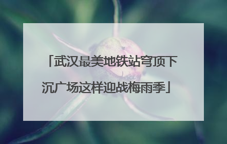 武汉最美地铁站穹顶下沉广场这样迎战梅雨季