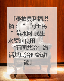 桑植县利福塔镇：“三问于民”筑水网 民生水渠润良田——“五图共治”激活基层治理新动能