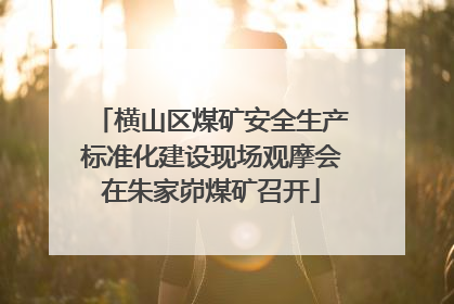 横山区煤矿安全生产标准化建设现场观摩会在朱家峁煤矿召开