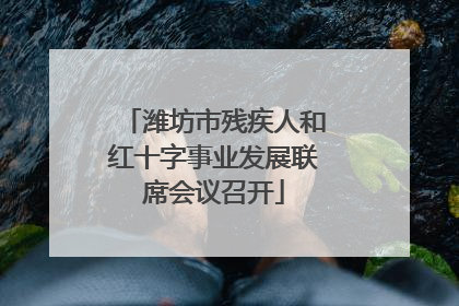 潍坊市残疾人和红十字事业发展联席会议召开