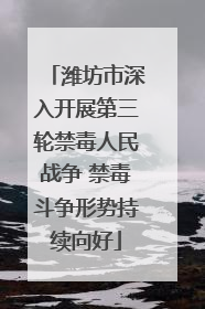 潍坊市深入开展第三轮禁毒人民战争 禁毒斗争形势持续向好
