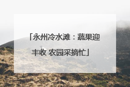 永州冷水滩：蔬果迎丰收 农园采摘忙