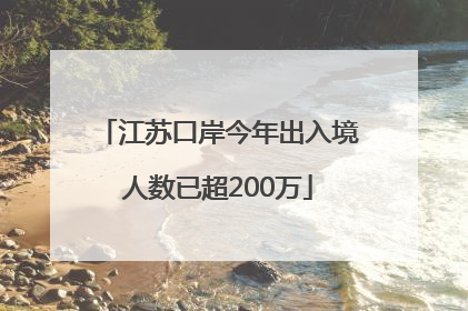 江苏口岸今年出入境人数已超200万