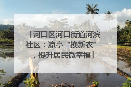 河口区河口街道河滨社区：凉亭“换新衣”，提升居民微幸福