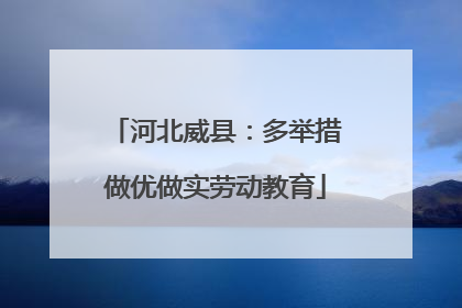 河北威县：多举措做优做实劳动教育