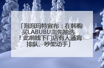 泡泡玛特宣布：在韩购买LABUBU需先抽选！此前线下门店有人通宵排队、吵架动手