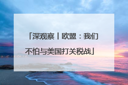 深观察丨欧盟：我们不怕与美国打关税战