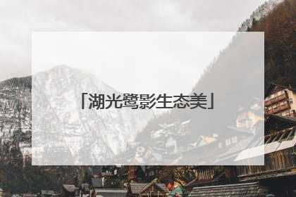湖光鹭影生态美