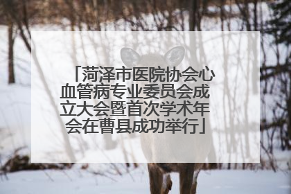 菏泽市医院协会心血管病专业委员会成立大会暨首次学术年会在曹县成功举行
