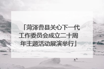 菏泽曹县关心下一代工作委员会成立二十周年主题活动展演举行