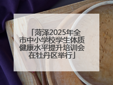 菏泽2025年全市中小学校学生体质健康水平提升培训会在牡丹区举行