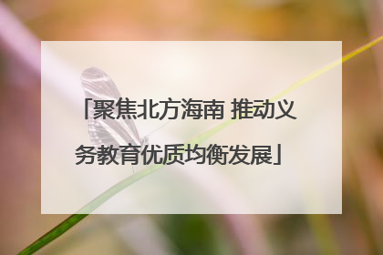 聚焦北方海南 推动义务教育优质均衡发展