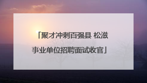 聚才冲刺百强县 松滋事业单位招聘面试收官