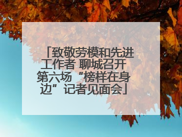致敬劳模和先进工作者 聊城召开第六场“榜样在身边”记者见面会
