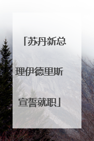 苏丹新总理伊德里斯宣誓就职