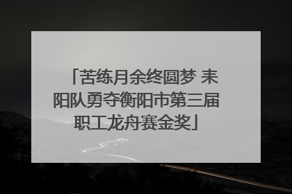 苦练月余终圆梦 耒阳队勇夺衡阳市第三届职工龙舟赛金奖