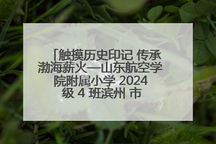 触摸历史印记 传承渤海薪火—山东航空学院附属小学 2024 级 4 班滨州 市档案馆研学实践活动