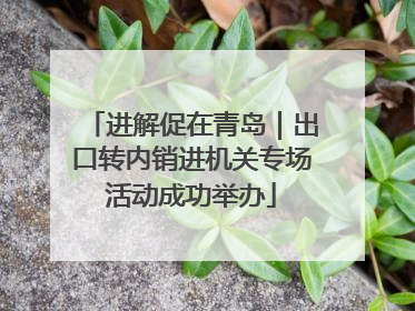 进解促在青岛｜出口转内销进机关专场活动成功举办
