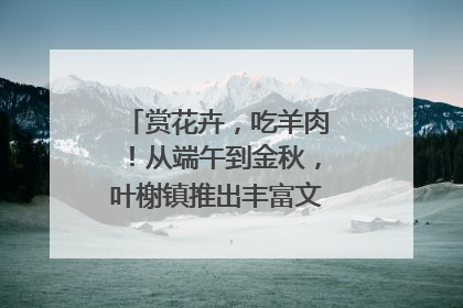 赏花卉，吃羊肉！从端午到金秋，叶榭镇推出丰富文旅活动邀您爽玩