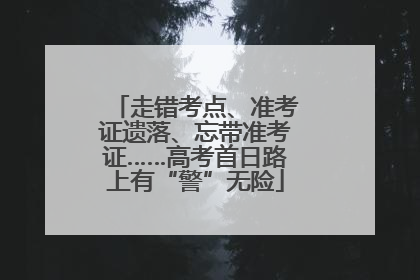 走错考点、准考证遗落、忘带准考证……高考首日路上有“警”无险