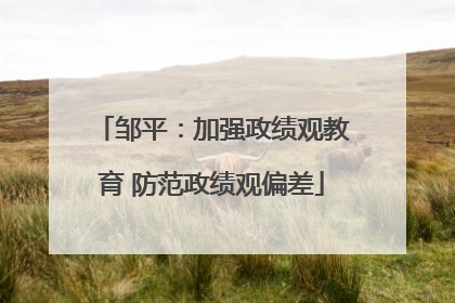 邹平：加强政绩观教育 防范政绩观偏差