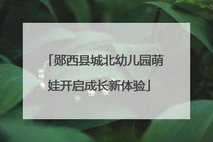 郧西县城北幼儿园萌娃开启成长新体验