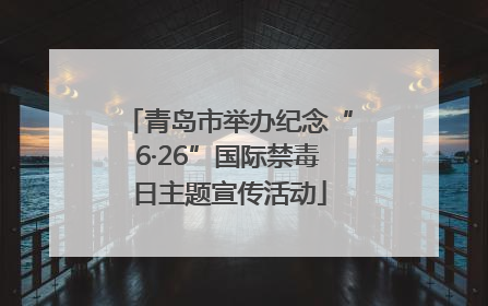 青岛市举办纪念“6·26”国际禁毒日主题宣传活动